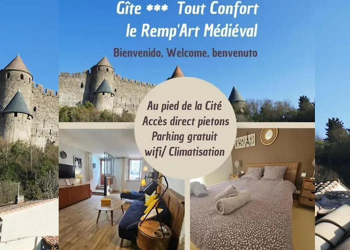 Cite Medievale- Le Remp\'Art - Tout Confort - Acces Direct Pietons - Parking Gratuit